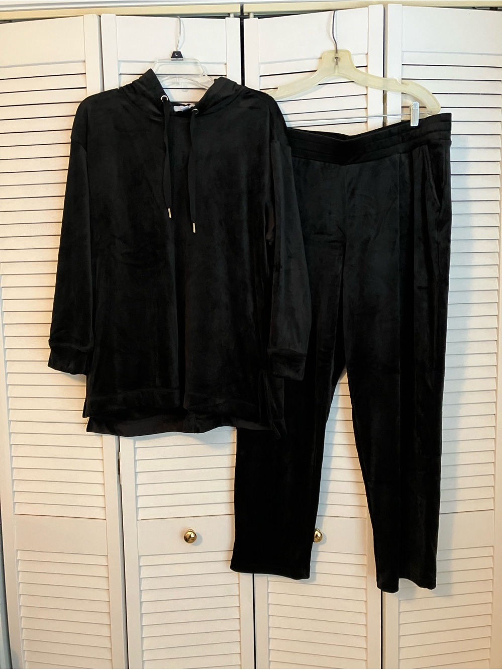 Magaschoni Velour Hoodie and Pants Set